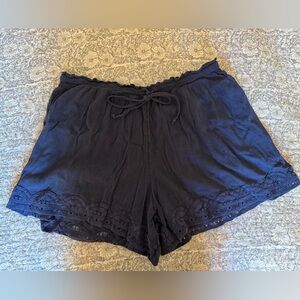 Aerie Off Duty Gauze Boxer Blue